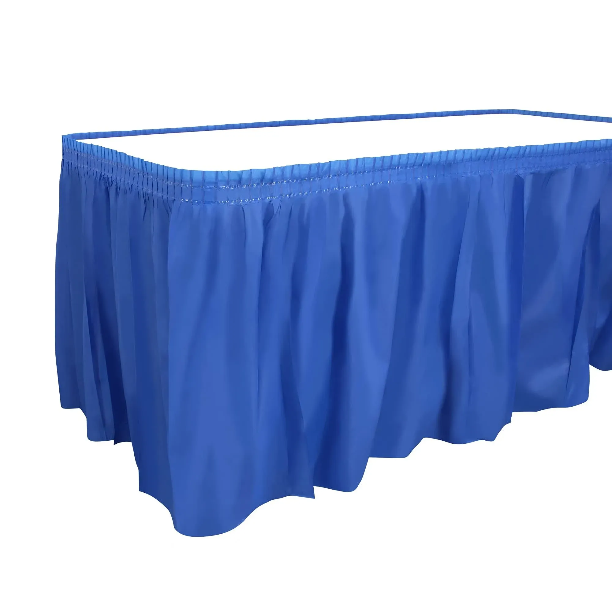 Plastic Table Skirt 29-Inches by 14-Feet - Blue - 6 Pack