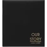 Malden International Designs 5 Up 4x6 Our Story Lived + Loved Black Fabric Post bound Photo Album Hard Cover (7135-56)