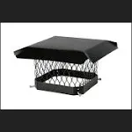 Bolt-On Chimney Cover - Black Galvanized Steel Chimney Cap, Chimney Flue Cove...