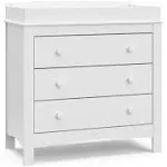 Graco Noah 3 Drawer Chest with Changing Topper - Pebble Gray