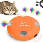 INKZOO Cat Toys, Interactive Cat Toys for Indoor Cats, Ultra Fun Smart Interactive Kitten Toy, Automatic 7 Holes Mice Whack-A-Mole, USB Rechargeable