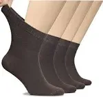 Hugh Ugoli Women's Bamboo Knee High Socks | Comfort Seam Long Dress Socks, Soft & Lightweight | 4 Pairs, Charcoal, Shoe Size: 5-8, Gray