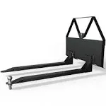 YITAMOTOR 46" Pallet Fork Quick Attach Mount Skid Steer Attachments with Hitch Ball 2600 lbs Capacity Compatible with Loaders Tractors