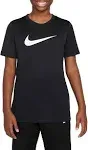 NIKE Boys' Dry Short Sleeve Swoosh Solid Tee