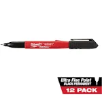 Milwaukee 48-22-3150 12 Pack INKZALL Black Ultra Fine Point Markers