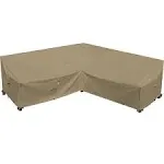 Heavy Duty Outdoor Sectional Sofa Cover, 100&#034;x 100&#034;(V-Shaped) Desert Khaki