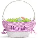 Personalized Wicker Easter Basket Purple Liner