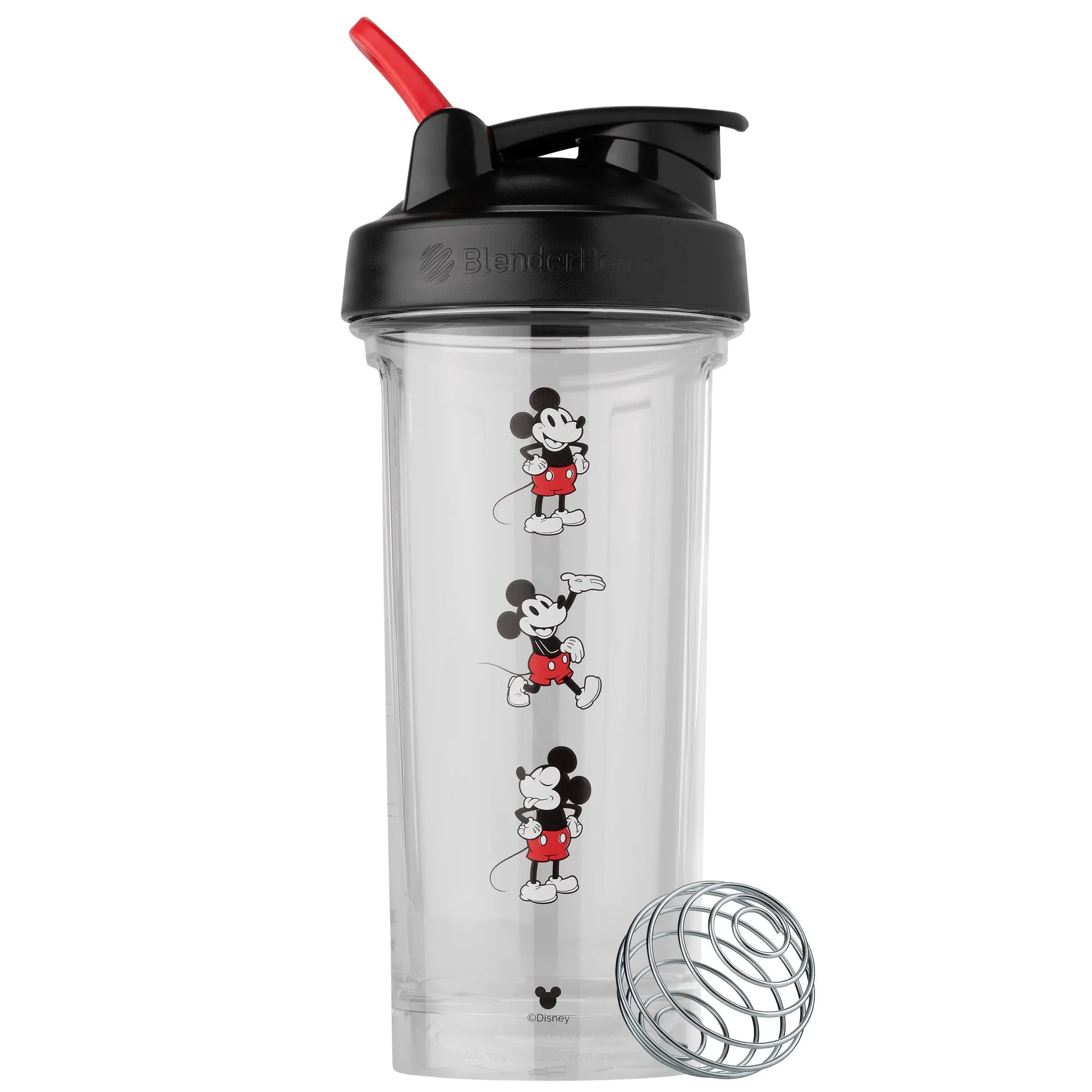 BlenderBottle Mickey & Friends Shaker Bottle Pro Series, Perfect for Protein Shakes and Pre Workout, 28-Ounce, Mickey Mouse