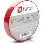 XFasten Acrylic Mounting Tape Heavy Duty 1-inch x 450 inches Clear Double-Sided Industrial Strength