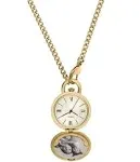 Fossil Jacqueline Gold Watch Locket Necklace