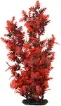 Aquarium Decor Fish Tank Decoration Ornament Artificial Plastic Plant Red 15-...