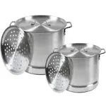 IMUSA Steamer Set Containing a 28qt and 10qt Steamer