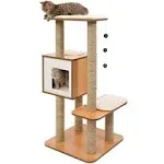 Hagen Vesper Cat Furniture Scratcher Bed Pole High Base - Black or Walnut