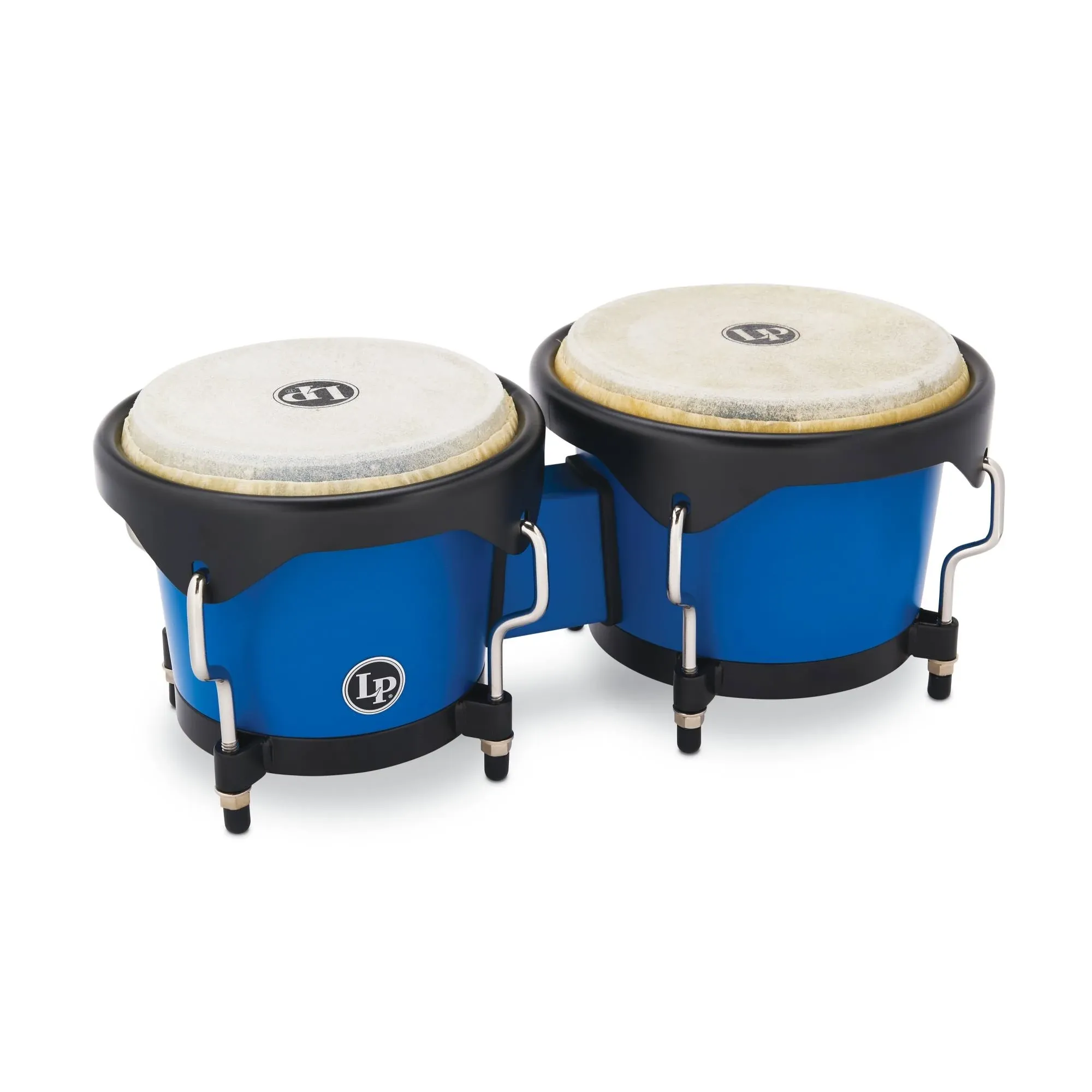 Latin Percussion Discovery Series Bongos with Free Bag, Race Car Blue