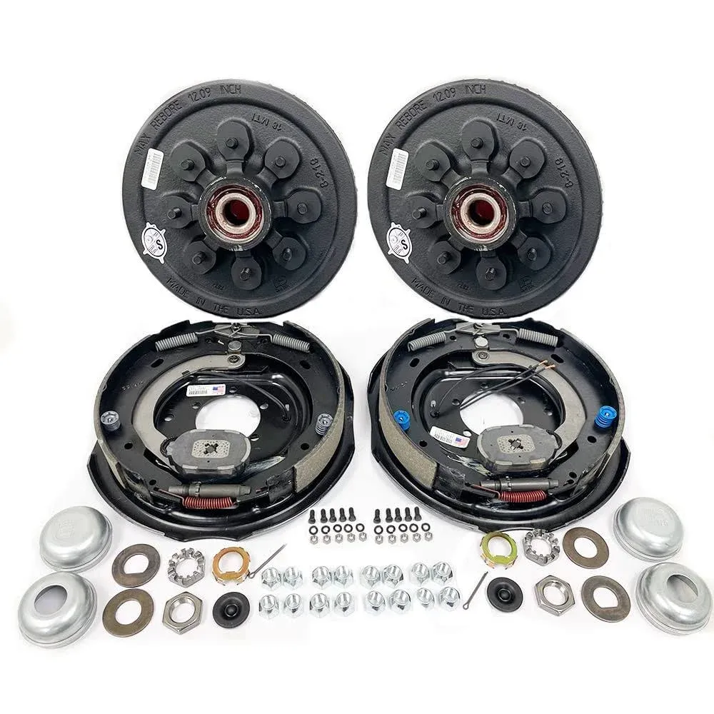 Dexter Axle Dexter Pre-Greased Easy Assemble 8 on 6.5" Hub and Drum 1/2" Studs Electric Brake kit for 7,000 lbs. Trailer Axle PGBK42865ELE