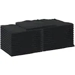 Pack of 25 Cloth Dinner Napkins - Spun Poly - 20 x 20 - Black