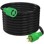 RVGUARD 4 Prong 30 Amp 40 Foot Generator Extension Cord NEMA L14-30P/L14-30<wbr/>R ...