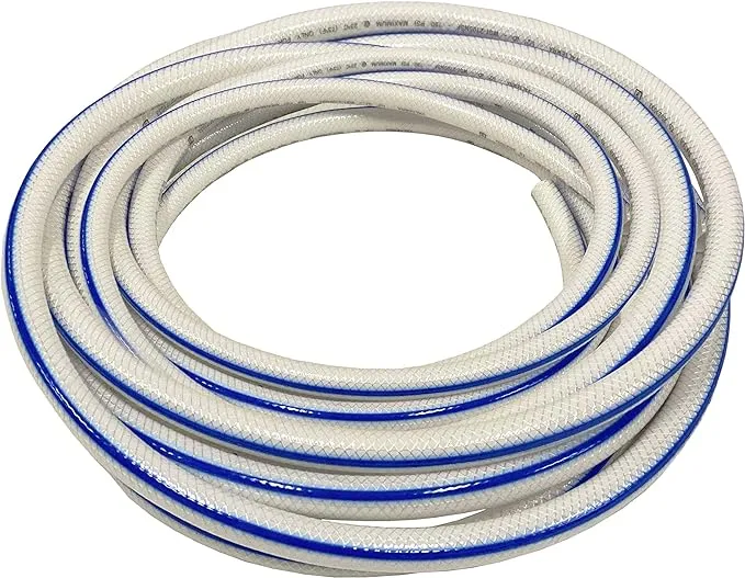 1/2" ID x 5/8" OD Heavy Duty Braided PVC Tubing Reinforced Hose, Non-Toxic for RV Fresh Water (10 feet)