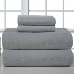 Pointehaven Heavy Weight Cotton Flannel Sheet Set - Grey - King