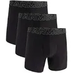 Men's Under Armour 3-Pack Performance Tech 6-In. Boxer Briefs, Size: 5XL, Black