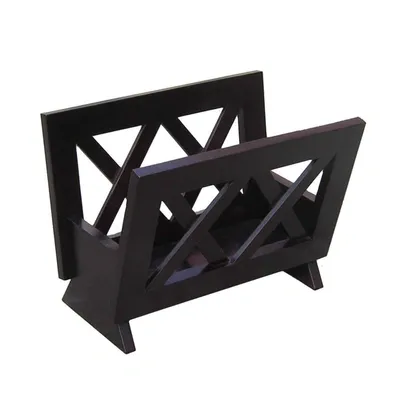 Oceanstar Contemporary Solid Wood Magazine Rack