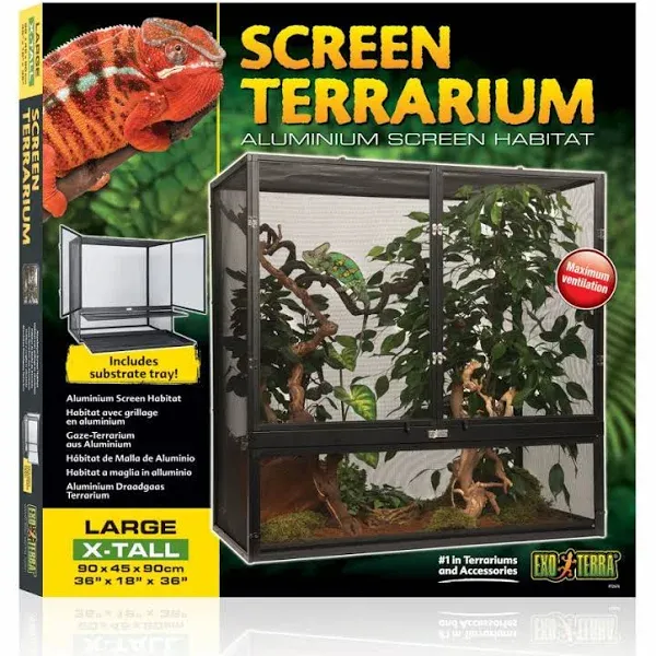 EXO TERRA SCREEN TERRARIUM HABITAT - LARGE - X-TALL - 36 x 18 x 36 IN