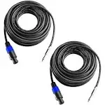 Yoico 2Pcs 25 Feet Professional Speakon to 1/4 25Feet-2Pack, 25Feet-2Pack 