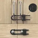 Child Proof Sliding Cabinet Door Code Locks Baby Safety Cupboard Locks Adjustabl