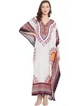 Oussum Plus Size Kaftan for Women Polyester Summer Caftan Swimwear Cover Ups Maxi Beach Dress