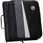 Case-it 2 inch 3 D-Ring Zipper Binder with Padded Laptop, Size: Pack of 1, Black