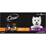 Cesar Filets in Gravy Wet Dog Food Filet Mignon Flavor, Rotisserie Chicken Flavor, and Wood-Grilled Chicken Flavor Variety Pack, 1.76 oz.