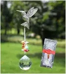 Crystal Garden Suncatcher Hanging Crystals Ornament for Window Rainbow Maker Prisms Home Decor Gift Boxed Sun Catcher Gift Idea for Mom Friends Grandma,Hummingbird