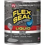 Flex Seal Liquid, 32 oz, Gray, Liquid Rubber Coating Sealant, Waterproof, Flexible, Breathable, and UV Resistant, Roof Repair, Basements, RV, Campers, Trailers, Marine, EPDM, Masonry