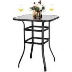 Nuu Garden Square Outdoor Bar Height Table 31.5-in W x 31.5-in L