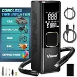 Portable Tire Inflator Air Compressor 150 PSI Fast Inflation Tire Pressure Gauge