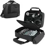 Compact Audio DJ Mixer Case - Mixer Bag with Custom Storage for Cables &amp; Microph