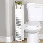 MSR Imports Slim Standing Bathroom Storage Cabinet with Open Out Door