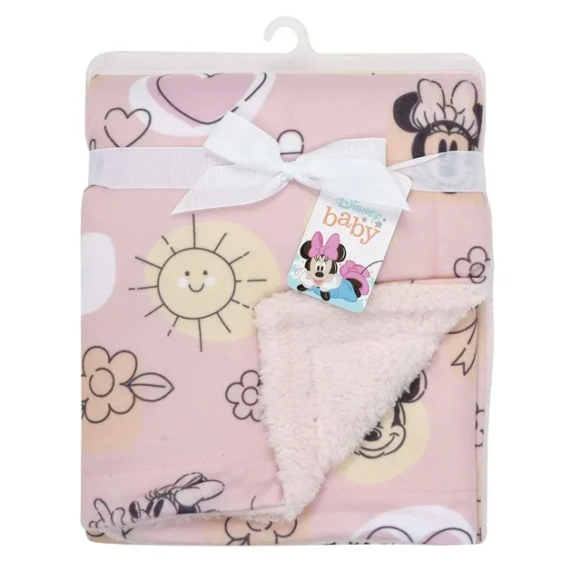 Lambs & Ivy Disney Baby Sweetheart Minnie Mouse Pink Blanket