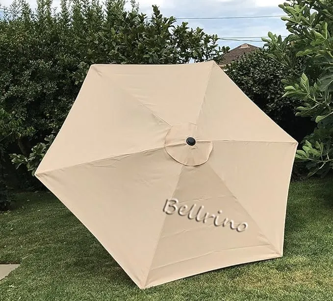 Replacement Strong & Thick Umbrella Canopy for 9ft 6 Ribs (Canopy Only) (Beige)