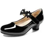 DREAM PAIRS Girls Mary Jane Dress Shoes Pumps Low Heels Flower Party Wedding Princess