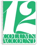 BookFactory 12 Column Ledger Book/Account Book/Accountin<wbr/>g Ledger/Noteboo<wbr/>k (12 Co