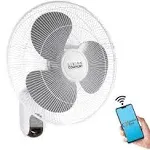 Comfort Zone Living Comfort Smart WiFi Wall Mount Fan with Timer and Adjustable Tilt, 16 inch, 3 Speed, Sleep Mode, All-Metal Grille, Full App