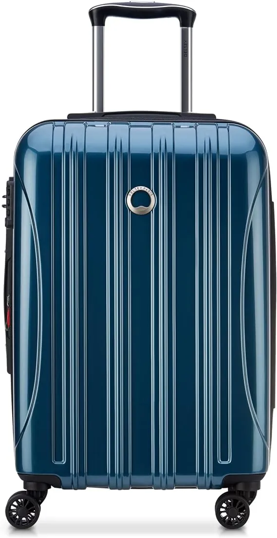 Delsey Paris Helium Aero Hardside Expandable Luggage with Spinner Wheels, Teal, Carry-On 21 inch