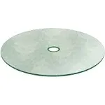 Fab Glass and Mirror Round Patio Glass Table Top, 42 Inch, Clear