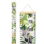 Juvale Safari Height Chart for Kids and Baby - Canvas Removable Growth Chart with Wooden Frame - Measurement Ruler for Wall - Jungle Theme Nursery Decor - 79" x 7.9"