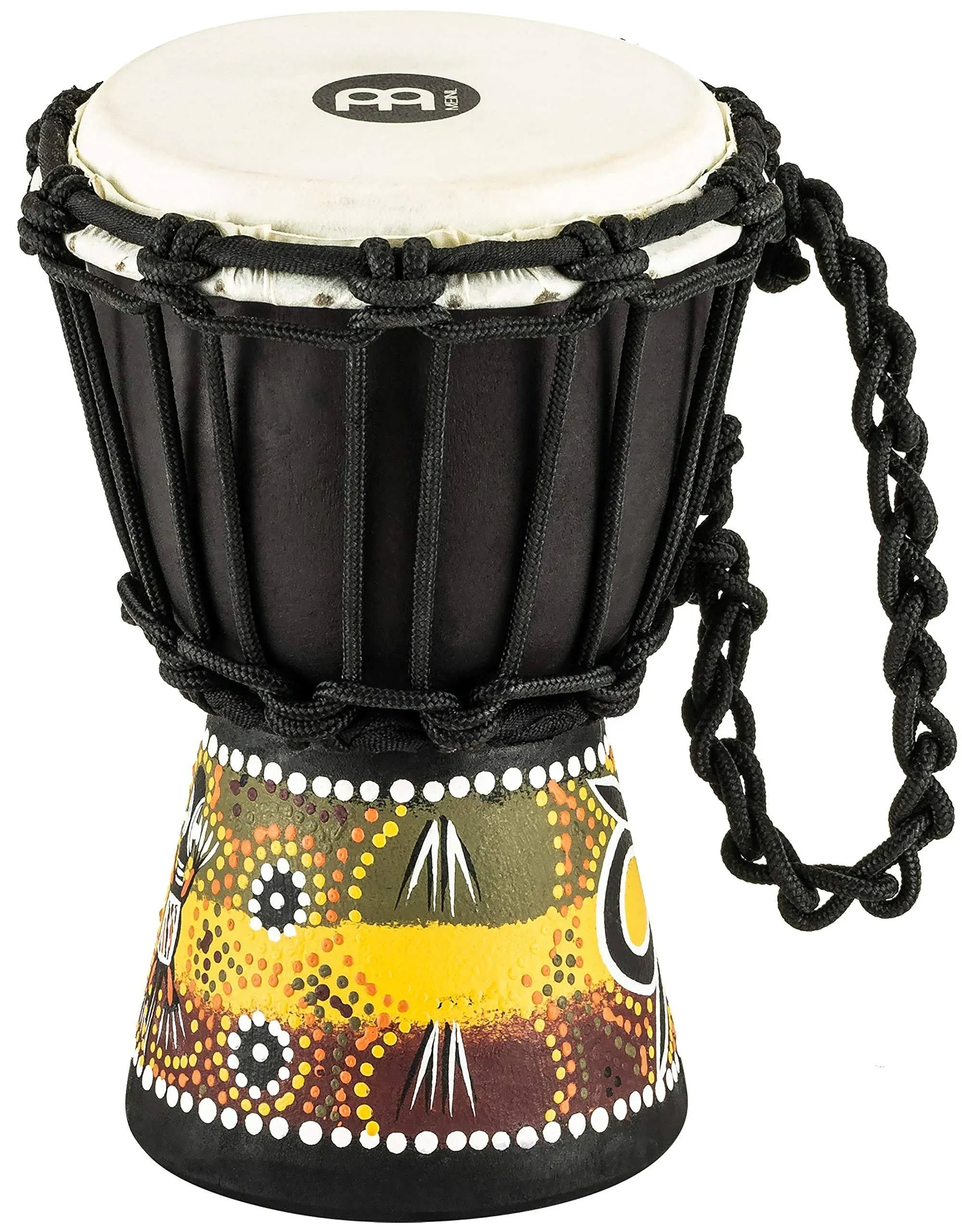 Meinl Percussion African Style Mini Djembe Drum for Room Decoration — NOT Made in China — Hand Painted Mahogany Wood, 2-Year Warranty (HDJ7-XXS)