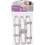 Dreambaby Sliding Cabinet Locks - Child Proof Cabinet Latches - For Kitchen, Bathroom Storage Doors Handles & Knobs - Suitable for Round & D-Shaped Handles - 6 Pack - White - Model L715