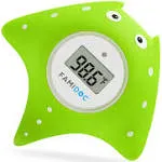 Baby Bath Thermometer with Room Thermometer - Famidoc FDTH-V0-22 NEW Upgraded Sensor Technology for Baby Health Bath Tub Thermometer Floating Toy Thermometer (Green)