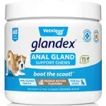 Glandex Peanut Butter Anal Gland Support for Dogs, 60 Soft Chews