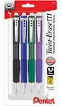  Twist Erase III Premium Mechanical Pencil 0.5mm 4 pack Assorted Barrels (1 